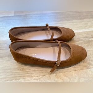 cole haan suede brown flats